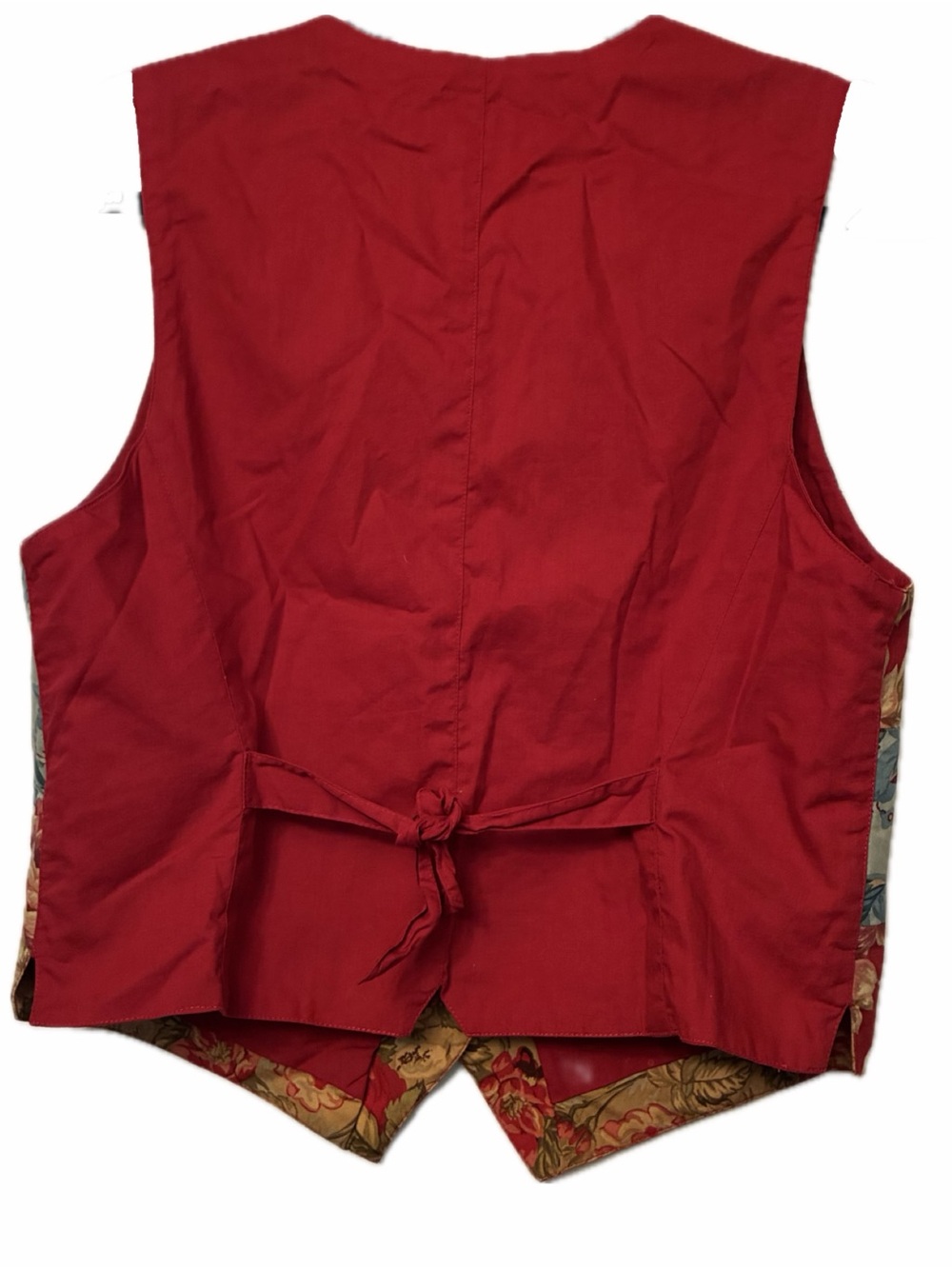 LIZ SPORT Vtg 90s Floral Patchwork Vest Sz S Petite Gramdmacore Boho Cottagecore - Picture 14 of 16